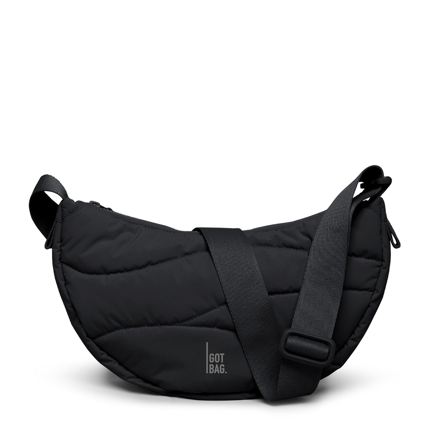 Wavy Puffer Moon Bag