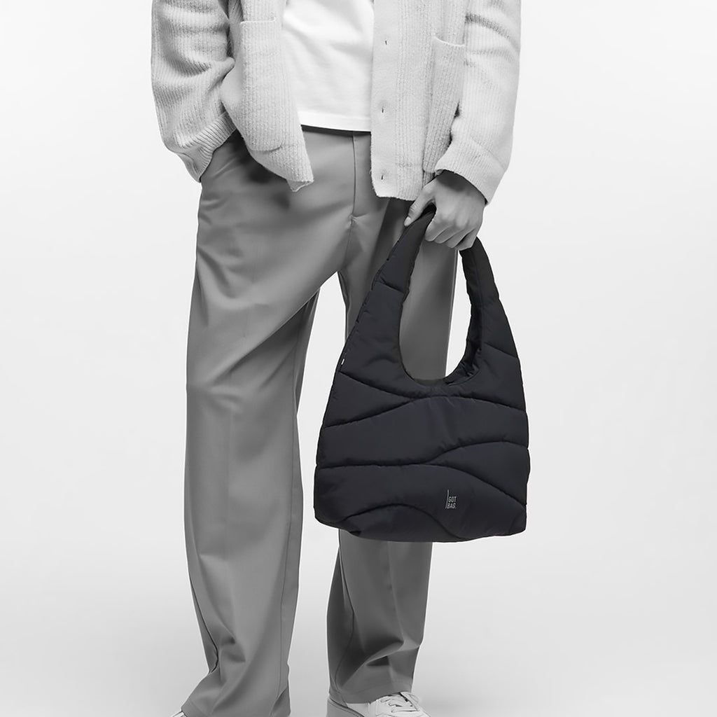 Wavy Puffer Shoulder Bag