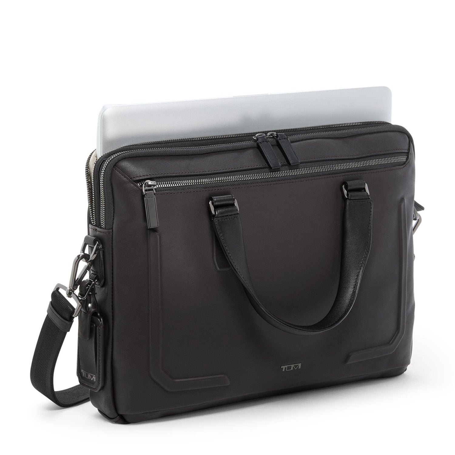 Tumi Harrison Leather Sycamore Slim Brief
