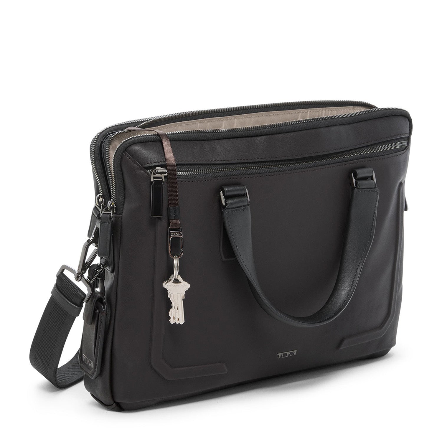 Tumi Harrison Leather Sycamore Slim Brief