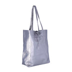 Metallic Leather Shopper