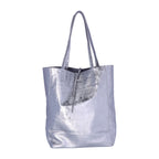 Metallic Leather Shopper