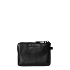 Lieblingstasche Physalis black leather coin purse with a zip closure and embossed aunts & uncles logo