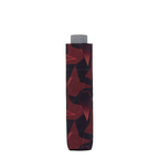 Lieblingstasche Affenzahn children's umbrella in a folded, compact state with a red and black geometric pattern.