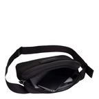 Lieblingstasche Habo black crossbody bag with open zipper showing internal storage for smartphone and essentials