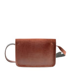 Lieblingstasche Abby crossbody bag in brown leather with a front pocket and adjustable strap.
