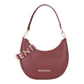 Lieblingstasche Alexia hobo bag in deep red textured leather with gold hardware and a decorative chain detail.