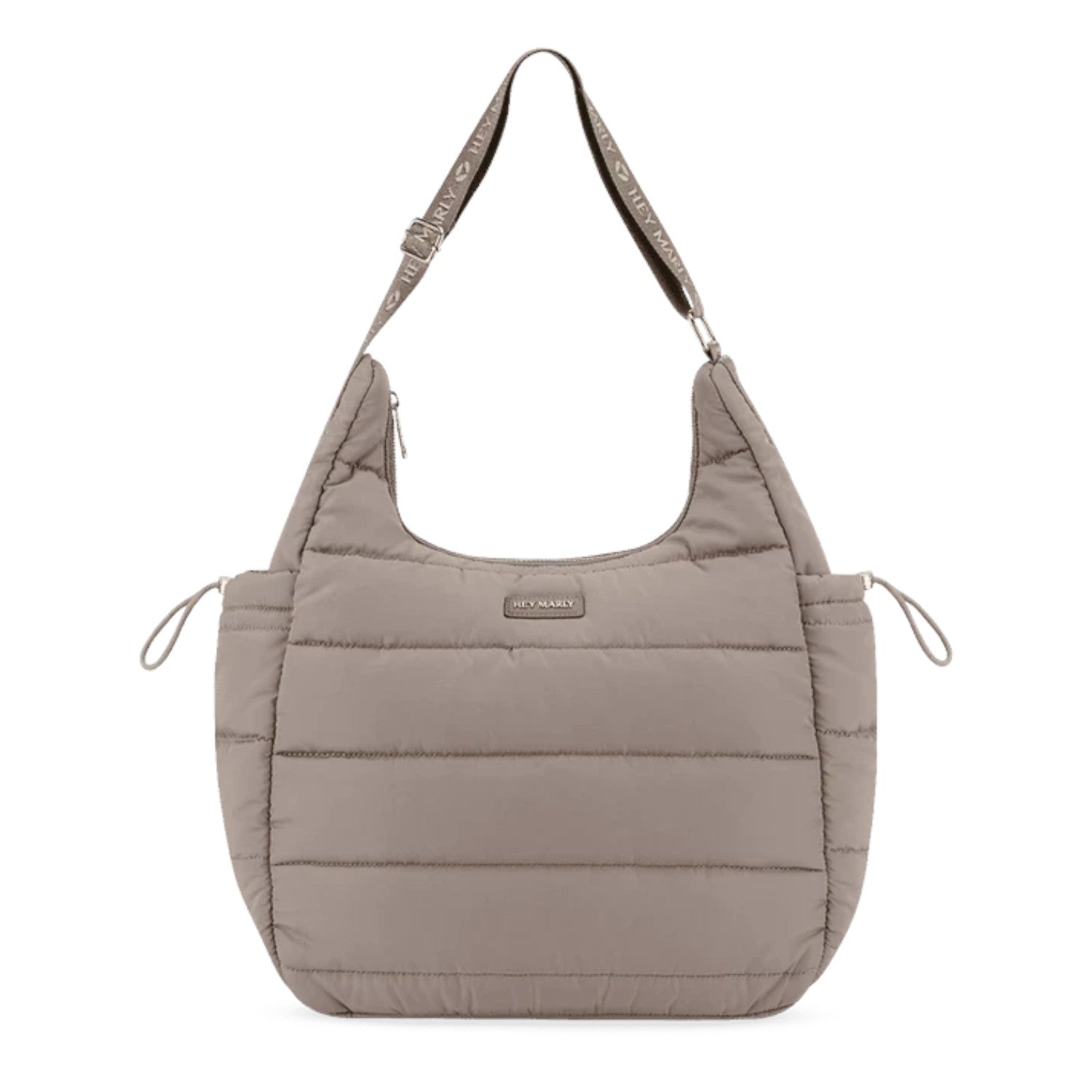 Lieblingstasche Alltime Buddy quilted taupe hobo bag with adjustable branded shoulder strap