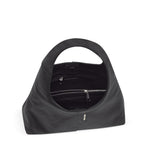 Lieblingstasche Alltime Lover M black leather hobo bag with a top handle and zippered interior compartment