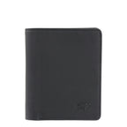 Lieblingstasche Arizona RFID card wallet in black leather with embossed bull logo.