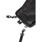Lieblingstasche aunts & uncles Mrs. Sugar Pop black vintage leather handbag with clip closure and detachable strap