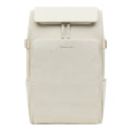 Lieblingstasche Bali Pro cream vegan leather backpack with front zip pocket and side pockets.