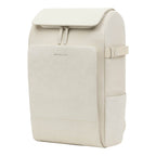Lieblingstasche Bali Pro cream vegan leather backpack with front pocket and side pockets.