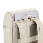 Lieblingstasche Bali Pro cream vegan leather backpack with padded straps and laptop compartment
