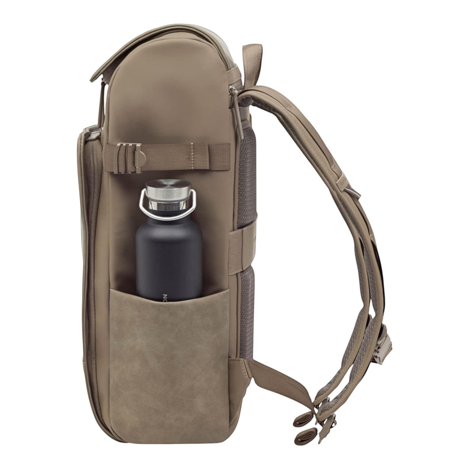 Lieblingstasche Bali Pro taupe backpack with side water bottle pocket and adjustable straps
