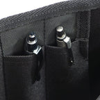 Lieblingstasche Barkasse Mini messenger bag interior featuring black fabric pen holder slots with two silver pens