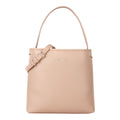 Lieblingstasche Brixton hobo bag in beige pebbled leather with adjustable strap and gold buckle.
