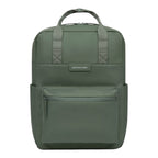 Lieblingstasche Bergen Pro backpack in olive green with a front zip pocket and top carry handles