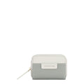 Lieblingstasche Bergen Pro small wallet in grey and white canvas with a zip closure and brand logo patch