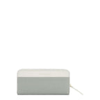 Lieblingstasche Bergen Pro large wallet in light grey canvas and white leather with a zip closure