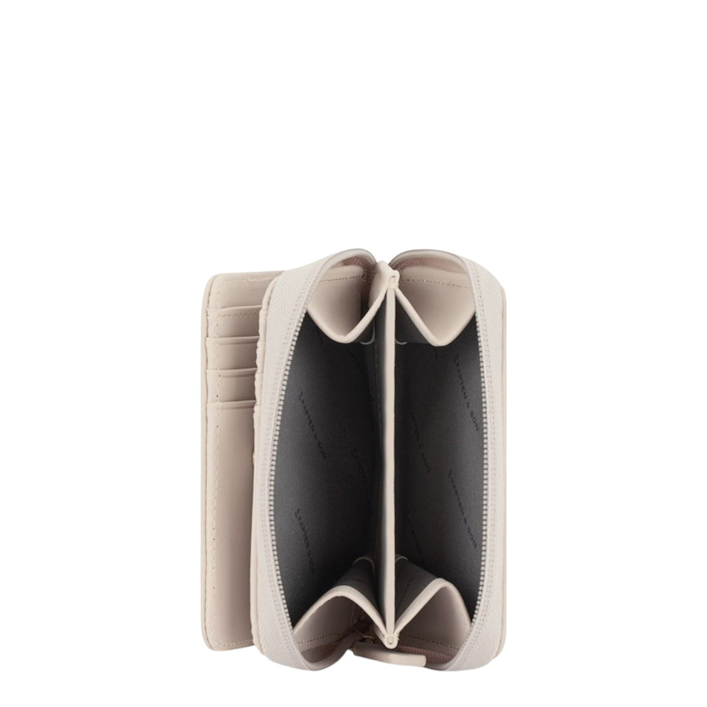 Lieblingstasche Bergen Pro Wallet Small in beige with open zippered coin compartment and card slots