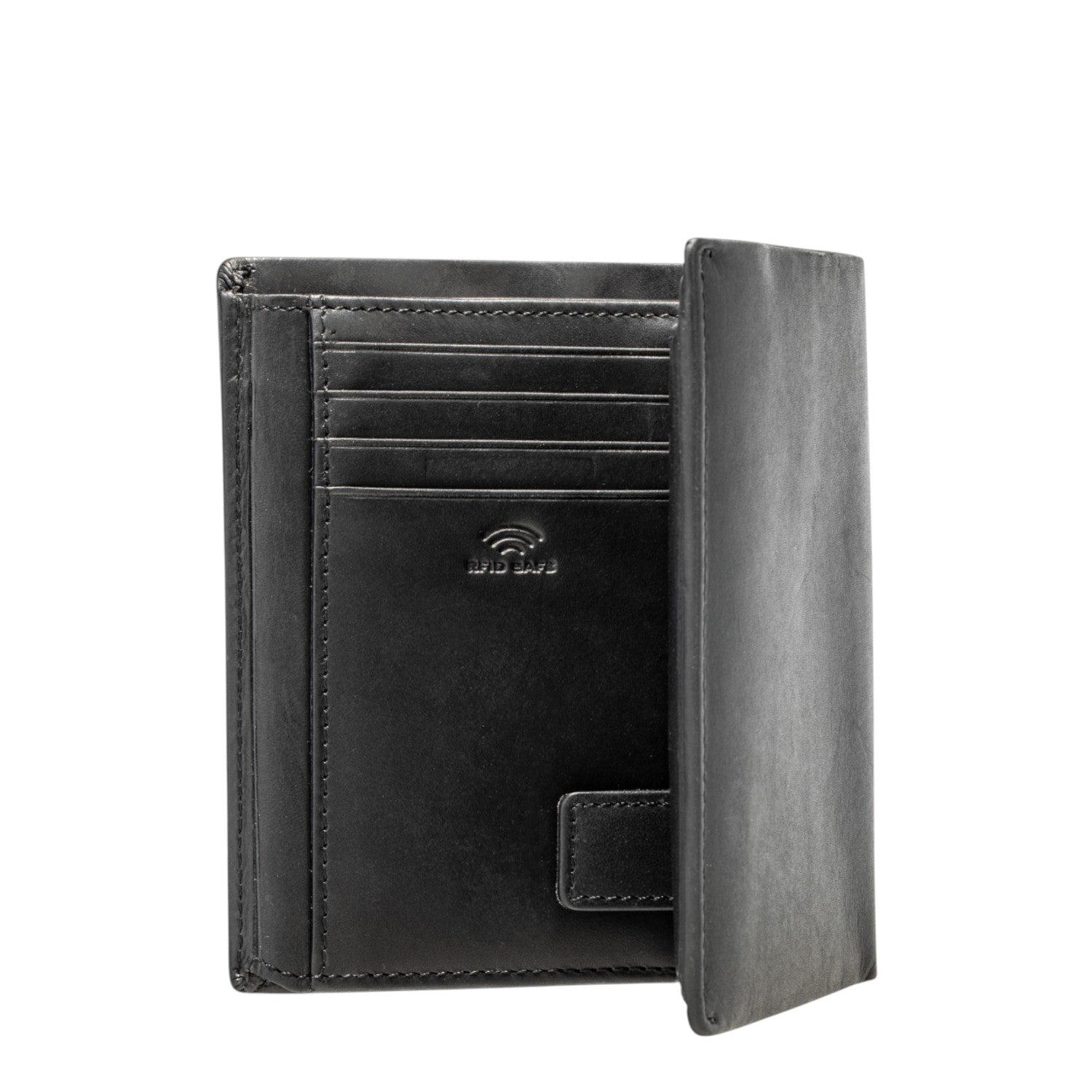 Lieblingstasche Birkheim Friedolf Billfold LV8 black leather wallet with RFID SAFE technology and multiple card slots.