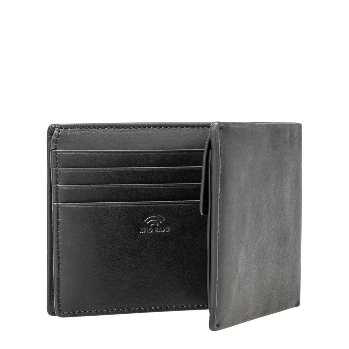 Lieblingstasche Birkheim Galbert Billfold MH7 black leather bifold wallet with RFID safe technology and multiple card slots.