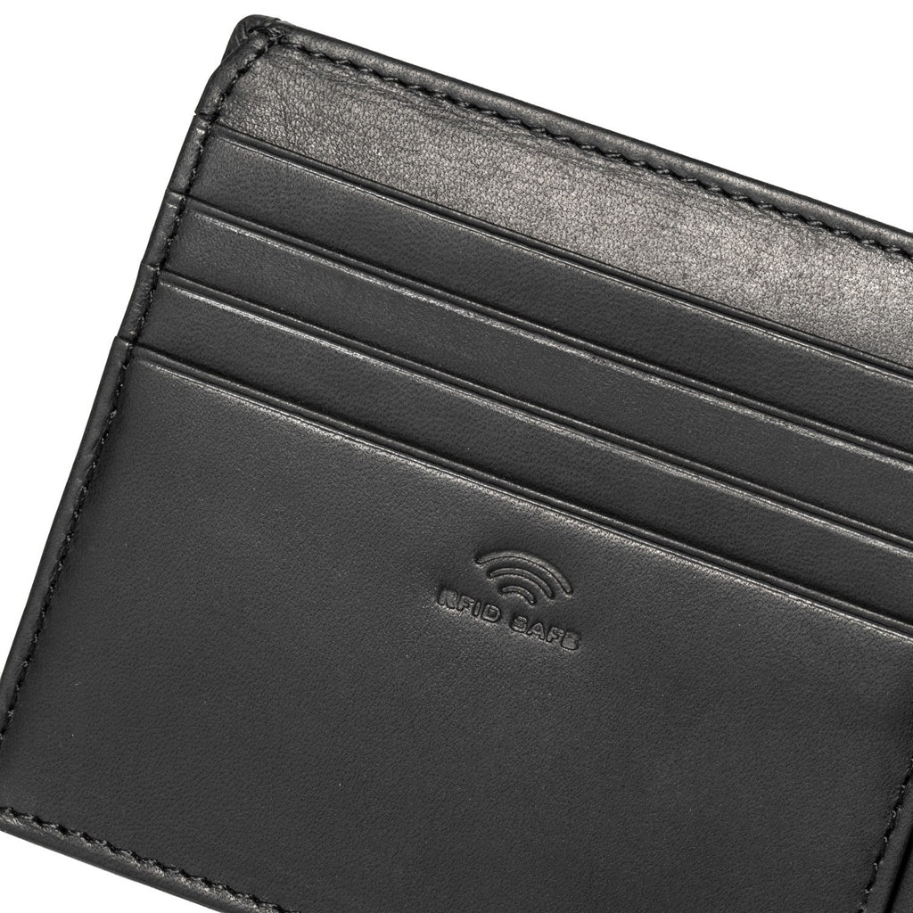 Lieblingstasche Birkheim Galbert Billfold MH7 black leather wallet with RFID safe technology and multiple card slots.