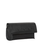 Lieblingstasche Pochette Pandia Re black textured leather clutch with embossed logo detail.