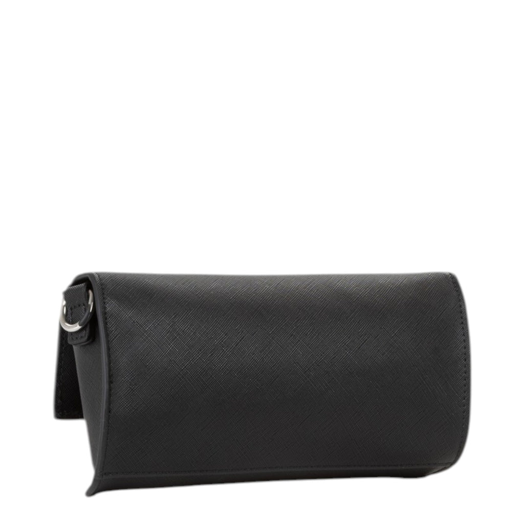 Lieblingstasche Pochette Pandia Re black leather clutch with silver hardware and a fold-over top.