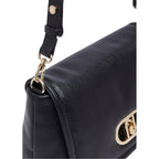 Lieblingstasche Crossbody L bag in black grained leather with gold-tone hardware and adjustable shoulder strap