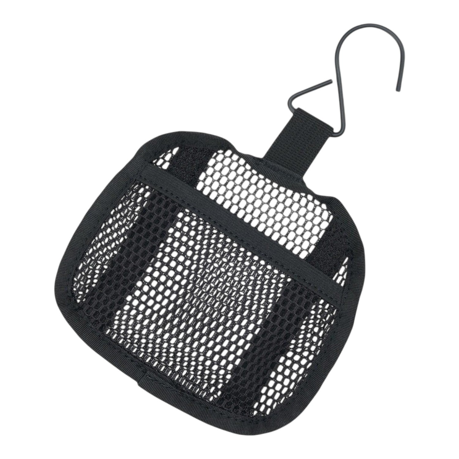 Lieblingstasche black mesh wash pack with a convenient hanging hook for travel organization.