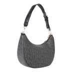 Lieblingstasche Regina Re black monogram hobo bag with adjustable strap and gold hardware.
