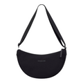 Lieblingstasche Essential Moon Bag in black with a crescent shape, adjustable shoulder strap, and zipper closure.