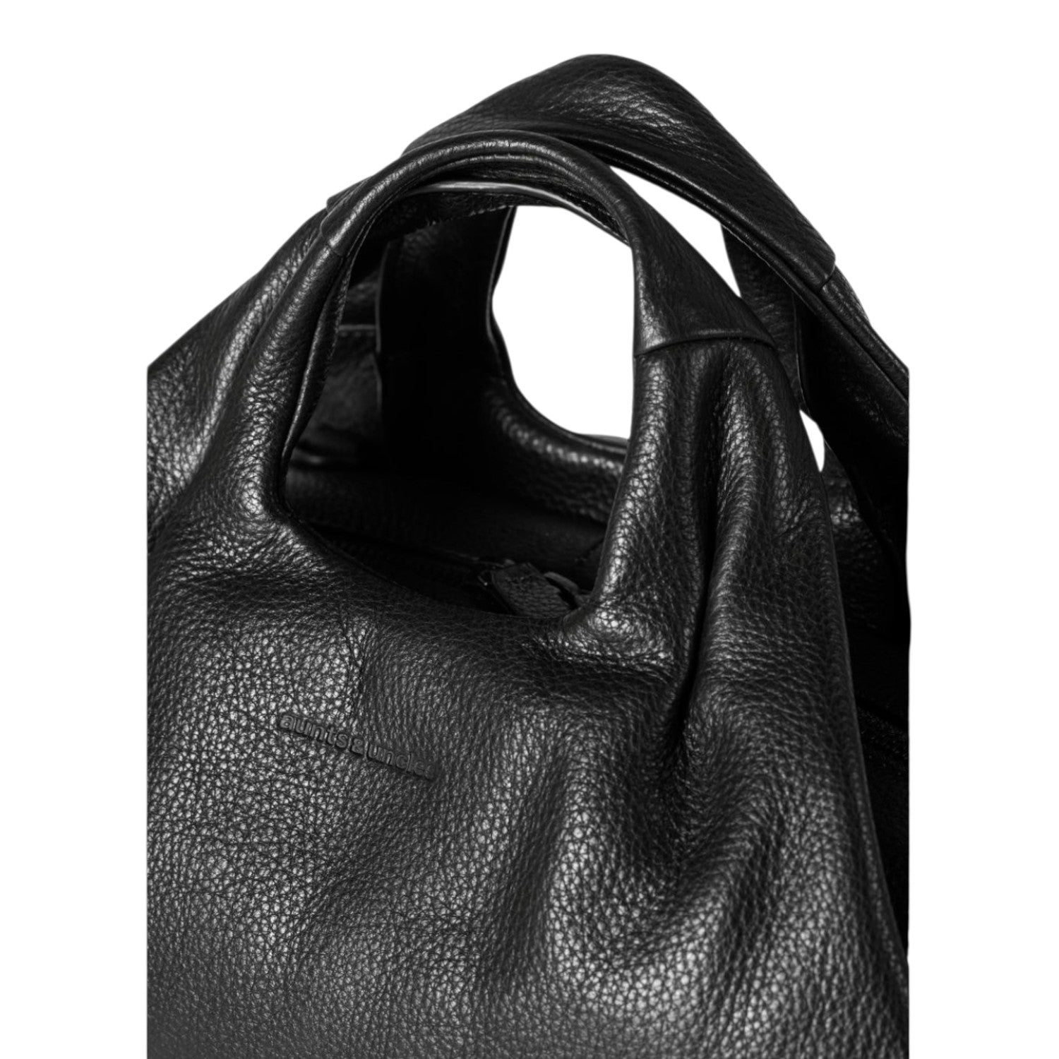 Lieblingstasche Beauty black pebbled leather handbag with integrated handles and soft slouchy silhouette