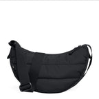 Lieblingstasche Puffer Moon Bag Small in black made from recycled water-resistant material with adjustable strap