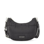 Lieblingstasche Lifetime Buddy S black quilted nylon crescent shoulder bag with branded strap
