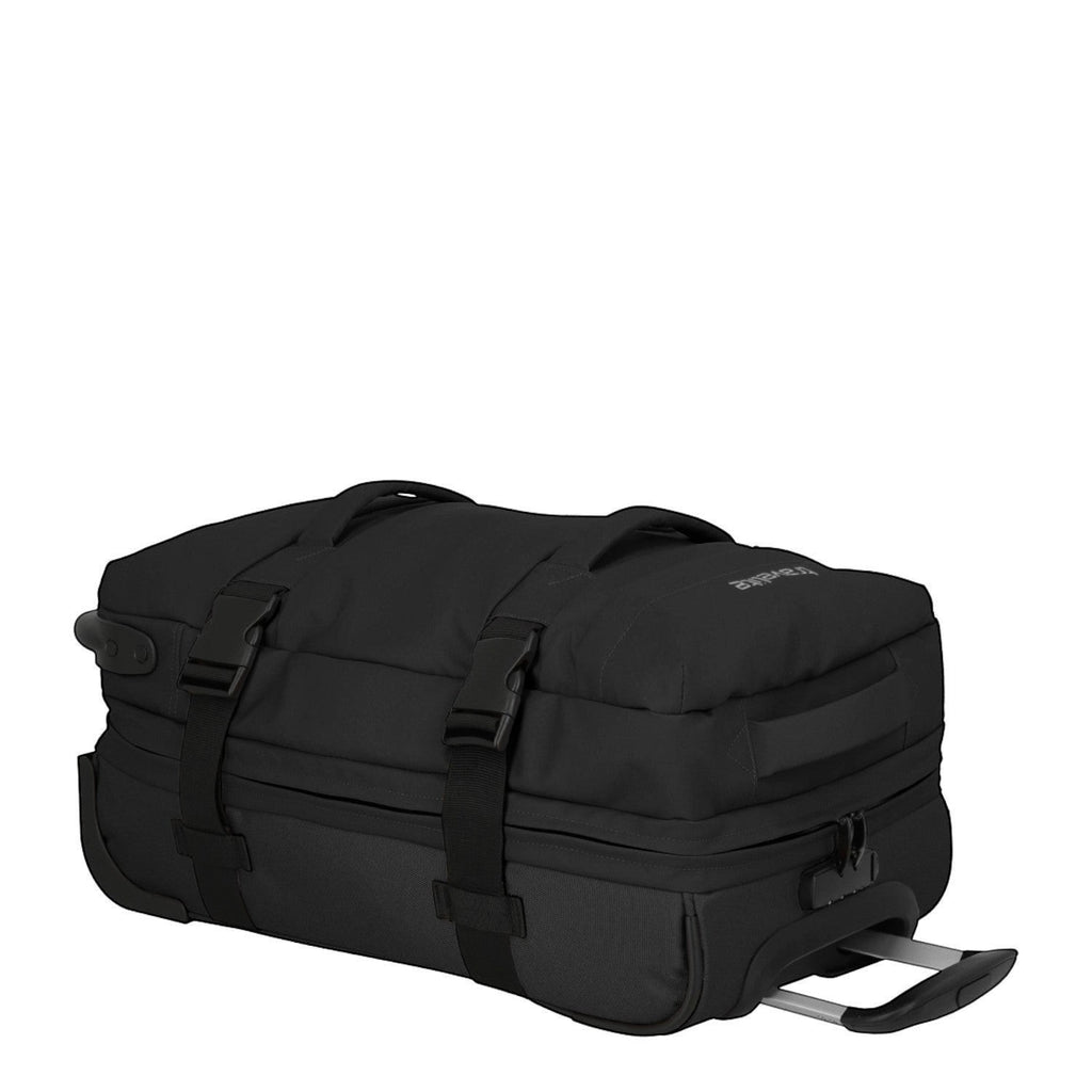 Lieblingstasche BOLONIA S black rolling travel bag with telescopic handle and compression straps