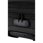 Lieblingstasche BOLONIA black travel bag with integrated combination lock and zipper detail.