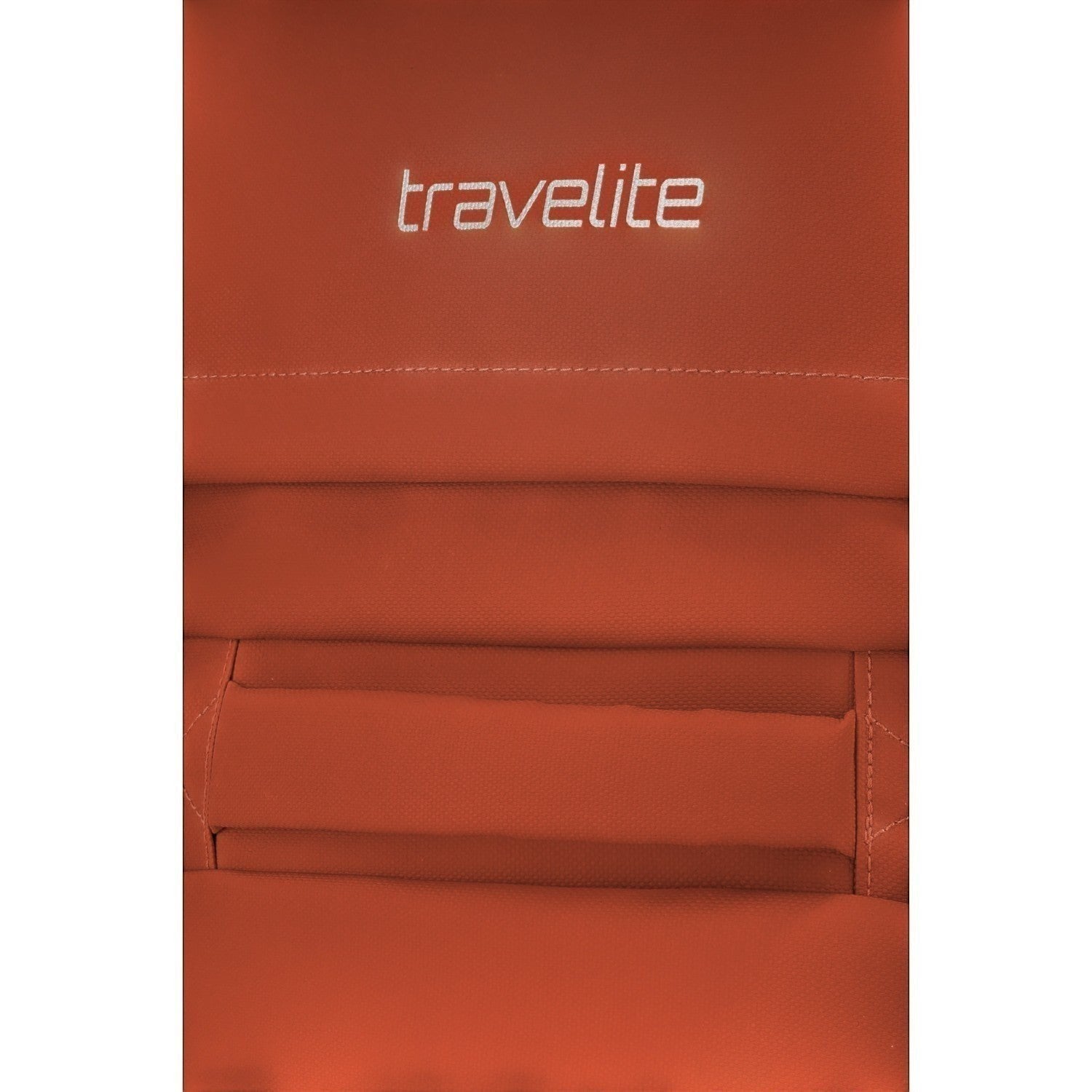 Lieblingstasche BOLONIA M travel bag in burnt orange with padded handle detail and stitched accents.