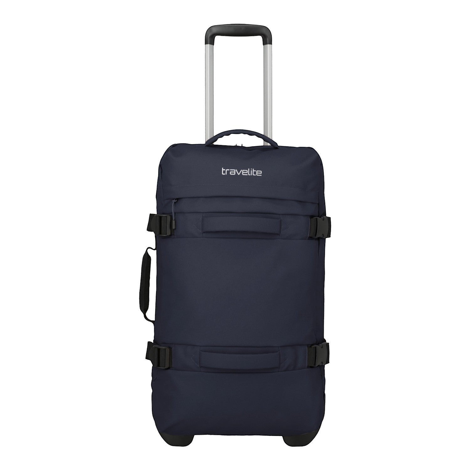 Lieblingstasche BOLONIA M navy blue rolling travel bag with telescopic handle and compression straps.