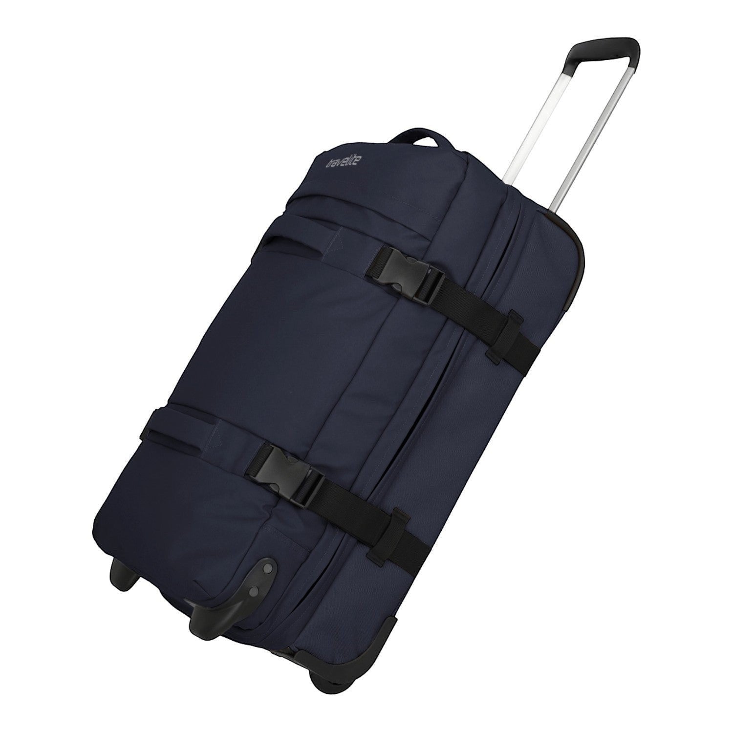 Lieblingstasche BOLONIA M navy blue rolling travel bag with telescopic handle and compression straps.