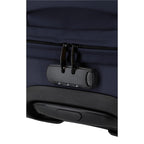 Lieblingstasche BOLONIA navy blue rolling travel bag with combination lock and black zipper.
