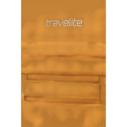 Lieblingstasche BOLONIA S travel bag in mustard yellow with padded handle and stitched details.
