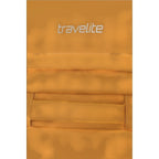 Lieblingstasche BOLONIA M wheeled travel bag in mustard yellow with padded handle and stitched details.