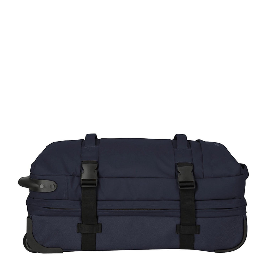 Lieblingstasche BOLONIA M navy blue wheeled travel bag with buckle straps and telescopic handle