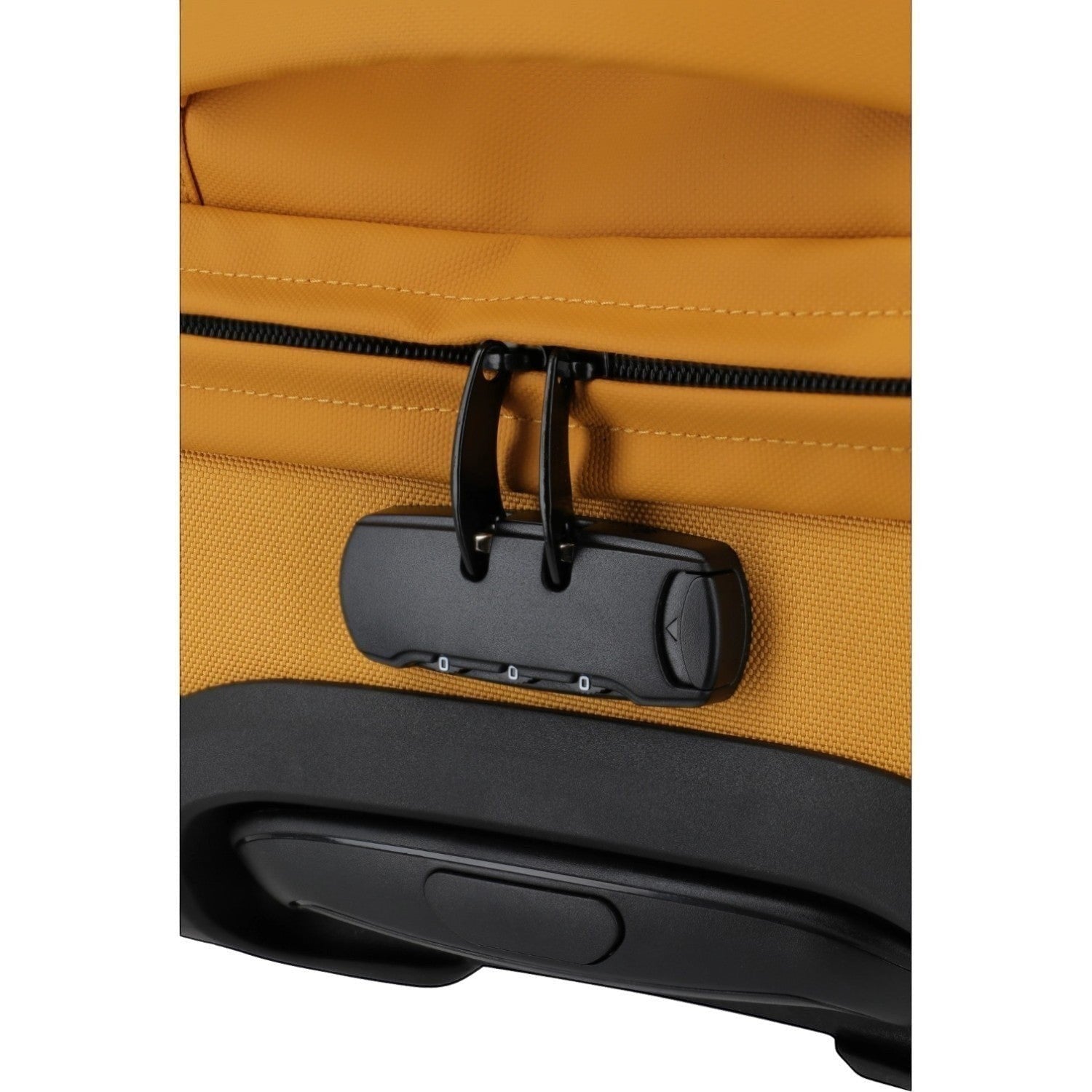 Lieblingstasche BOLONIA S yellow travel bag with TSA combination lock and black zippers