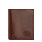 Lieblingstasche brown leather vertical bi-fold wallet with embossed logo