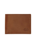 Lieblingstasche brown leather bi-fold wallet with embossed logo detail.