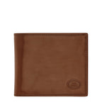 Lieblingstasche bi-fold wallet in smooth brown leather with embossed logo detail.
